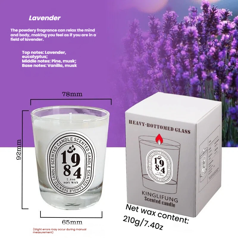 Vela aromática en tarro de cristal clásico