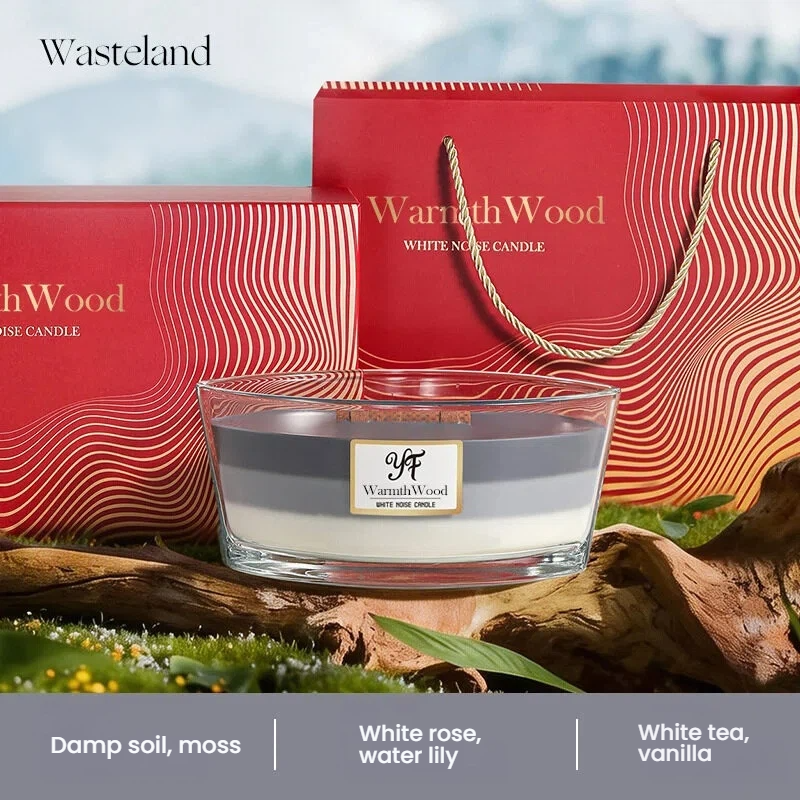 Geschenkset Sojawachs-Kerze „Coastal White Noise“