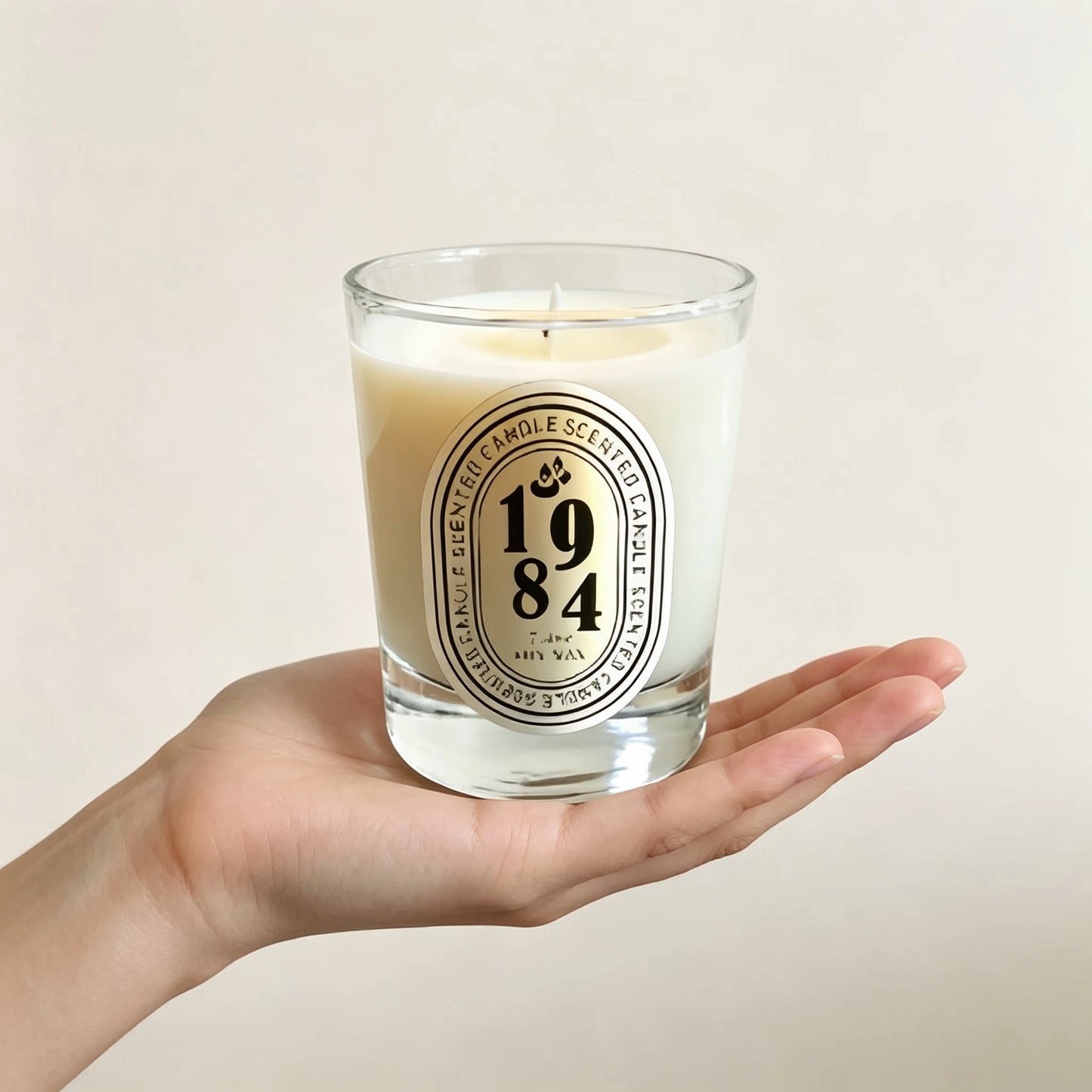 Vela aromática en tarro de cristal clásico
