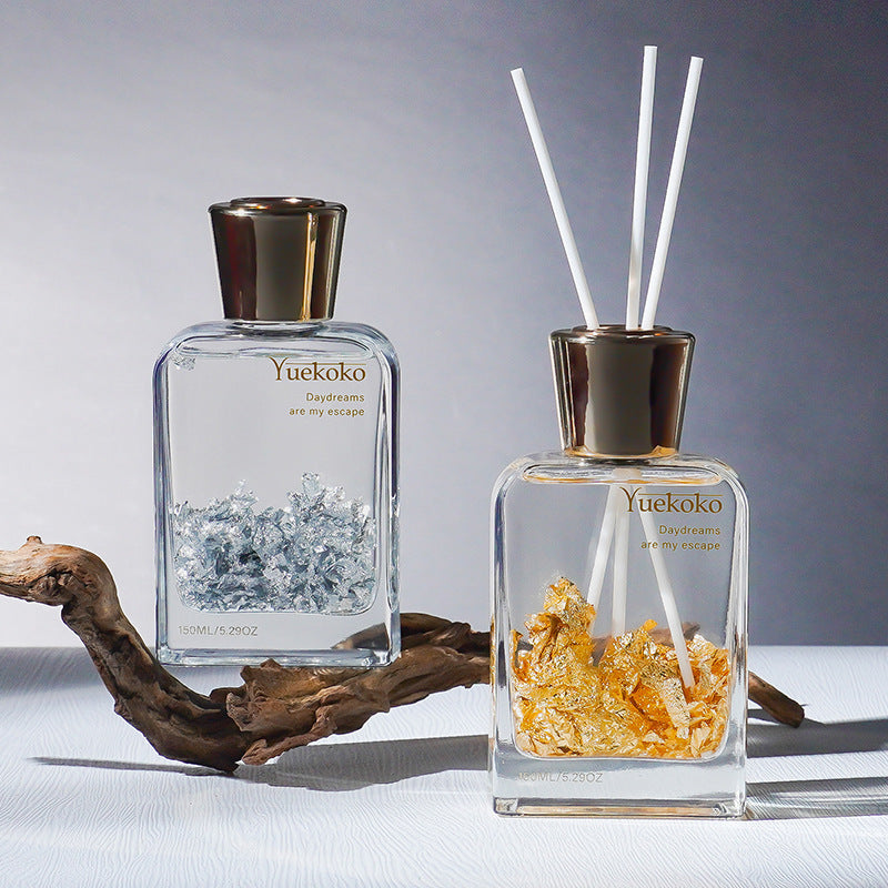 Difusor de varillas de lujo con láminas de oro