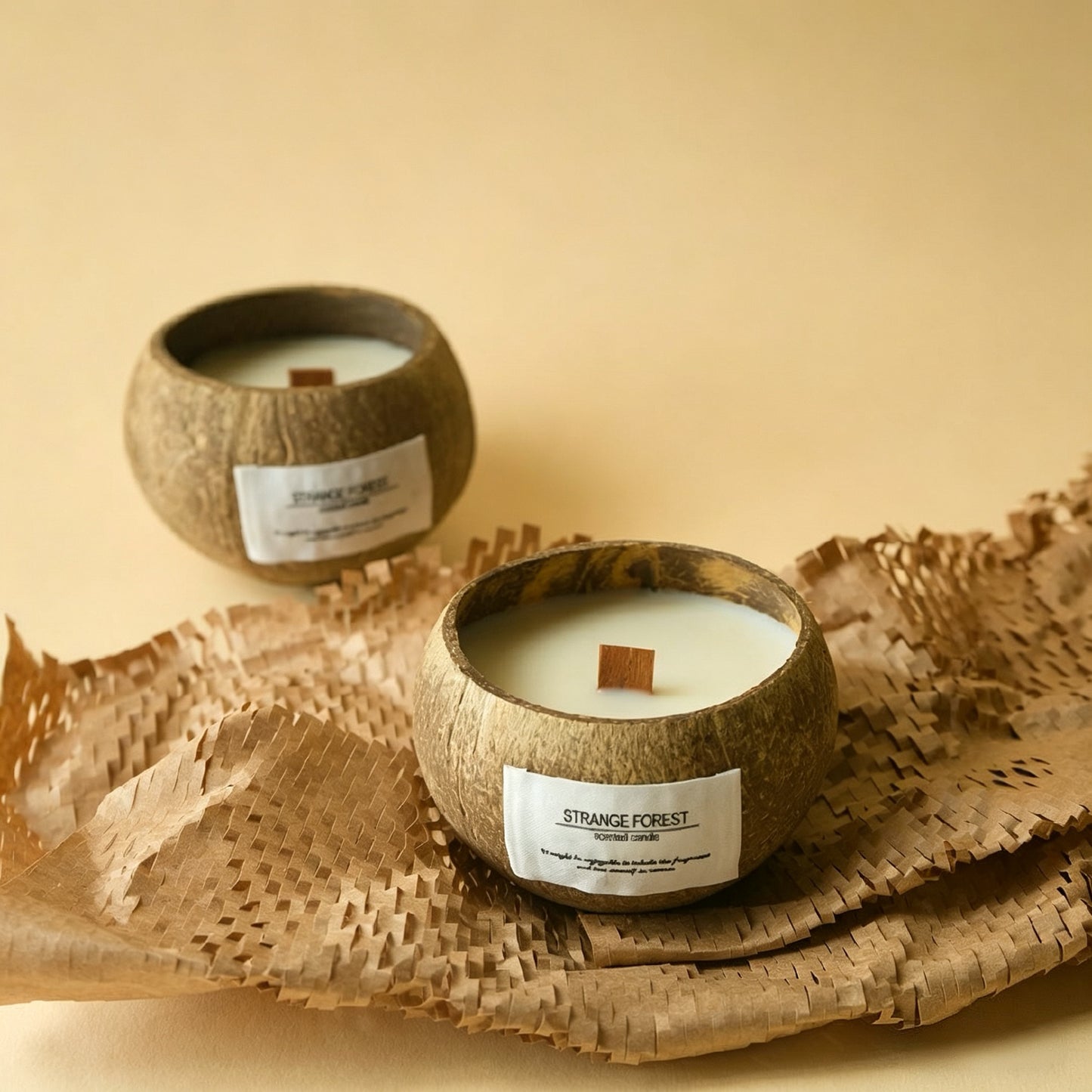 Vela Aromática de Cera de Soja Natural | Vela Aromática de Concha de Coco