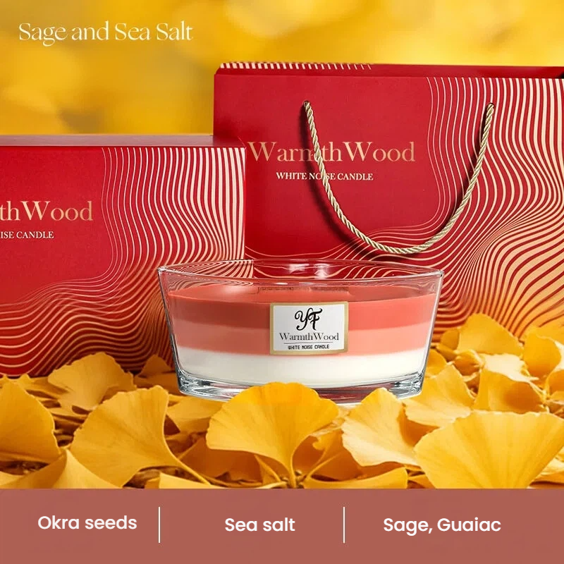 Geschenkset Sojawachs-Kerze „Coastal White Noise“