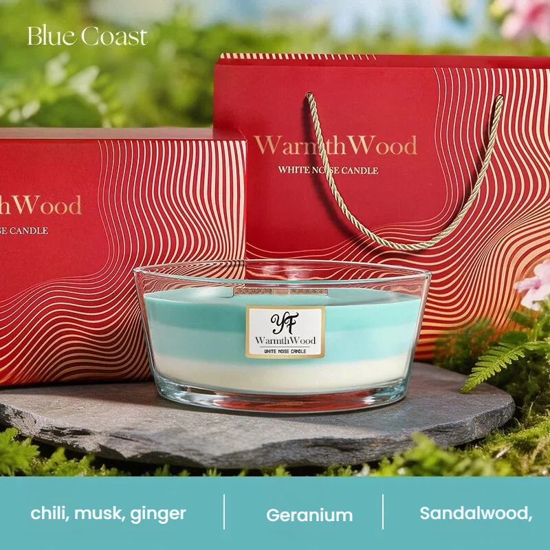 Geschenkset Sojawachs-Kerze „Coastal White Noise“